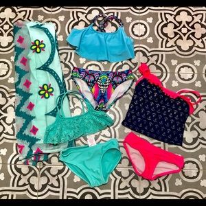 Girls swim suit lot